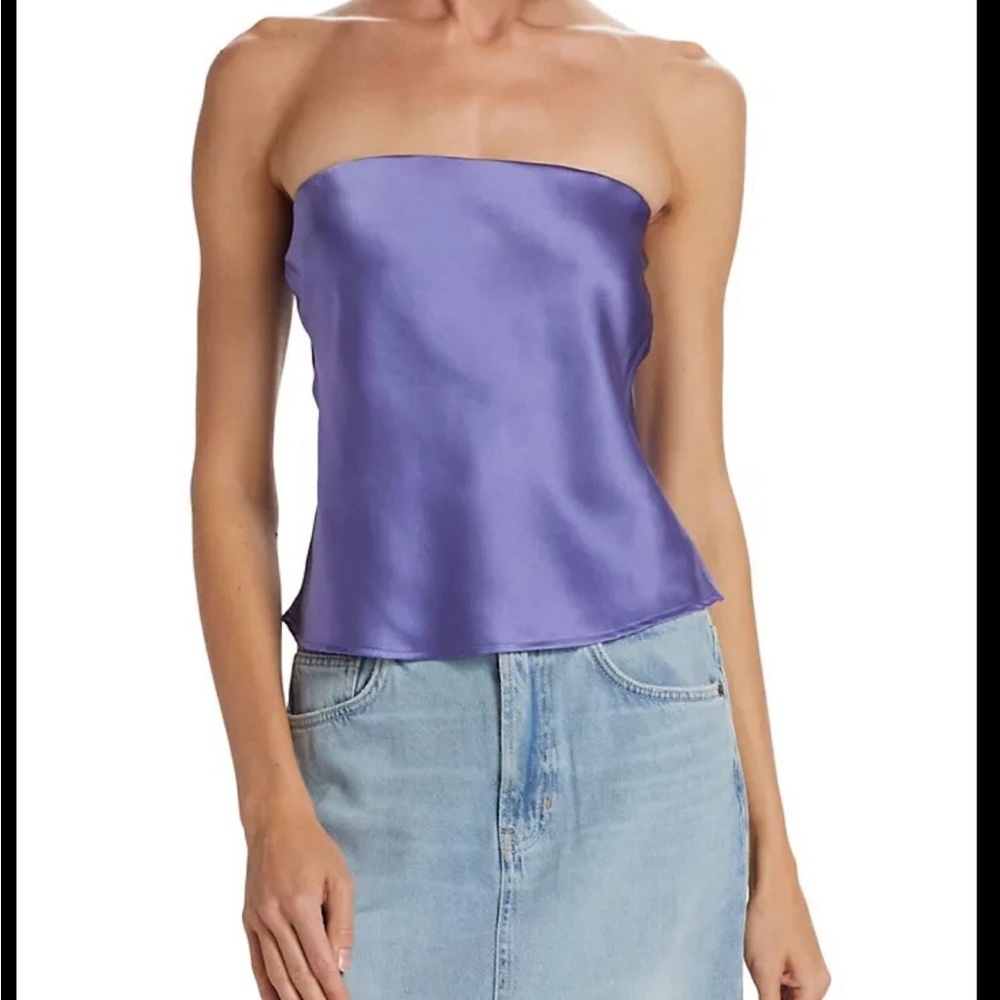 Reformation silk spritz top- Purple